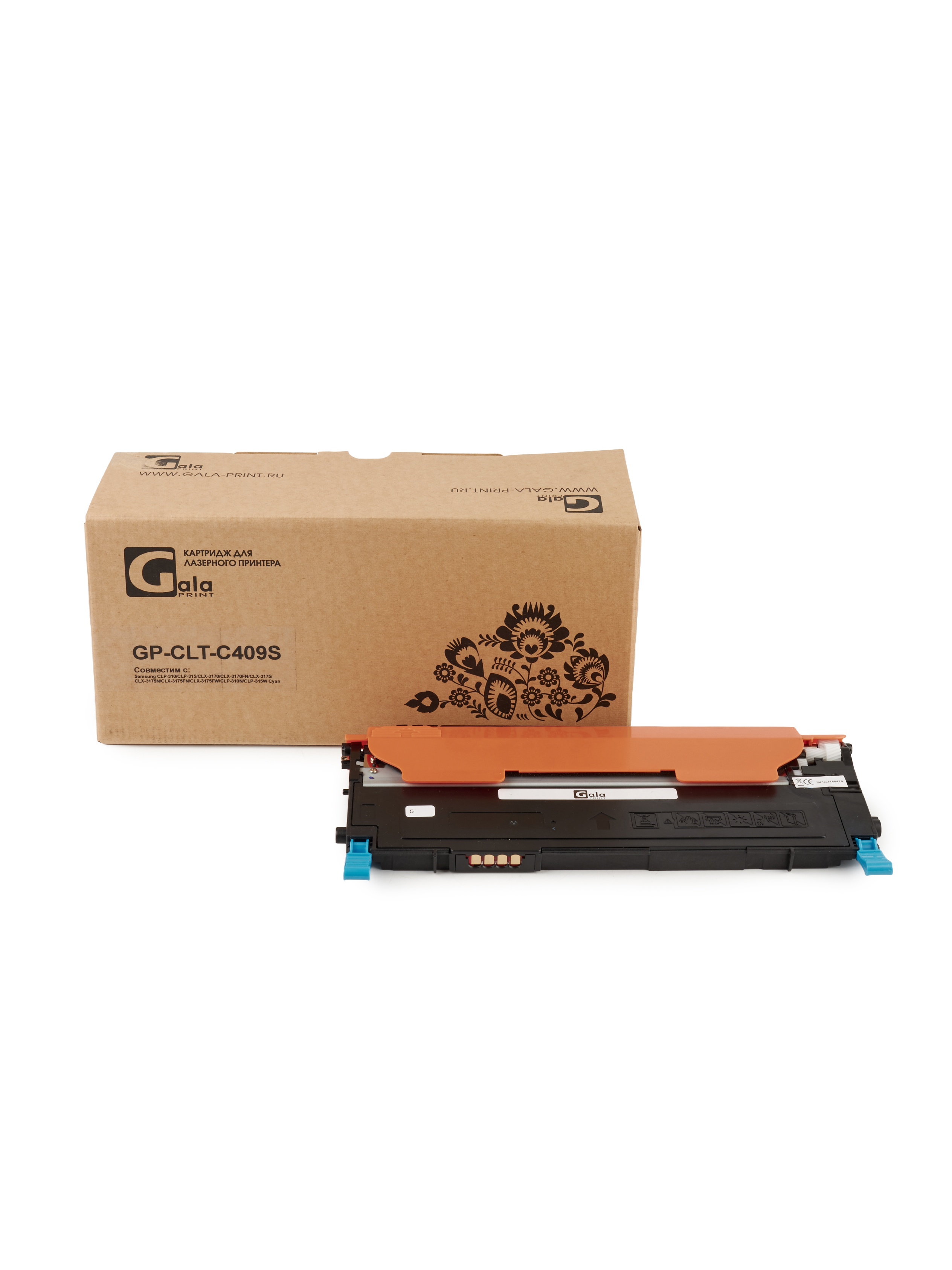 Картридж GP-CLT-C409S для принтеров Samsung CLP-310/CLP-315/CLX-3170/CLX-3170FN/CLX-3175/CLX-3175N/CLX-3175FN/CLX-3175FW/CLP-310N/CLP-315W Cyan 1000 копий GalaPrint
