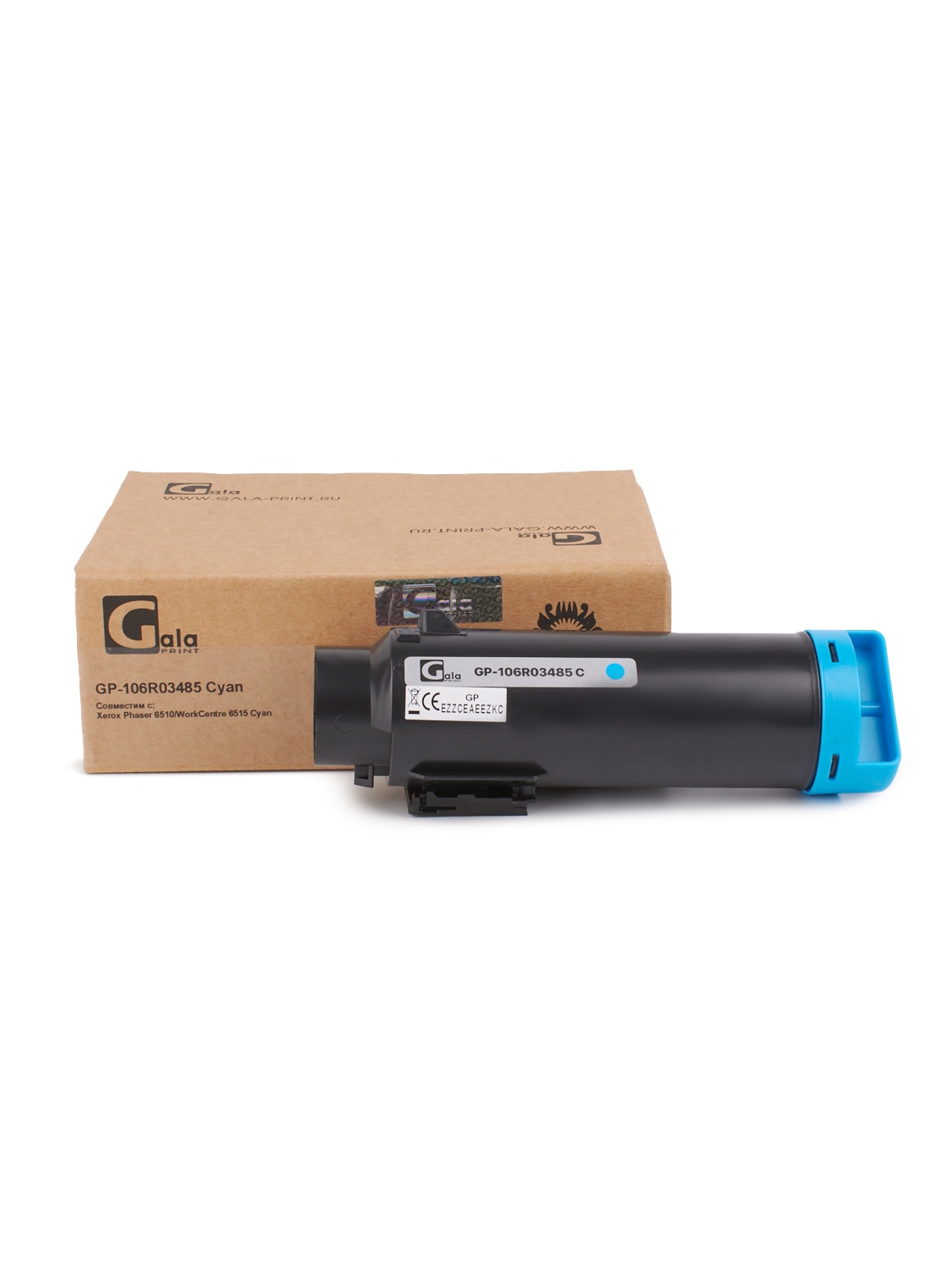Картридж GP-106R03485 для принтеров Xerox Phaser 6510/WorkCentre 6515 Cyan 2400 копий GalaPrint