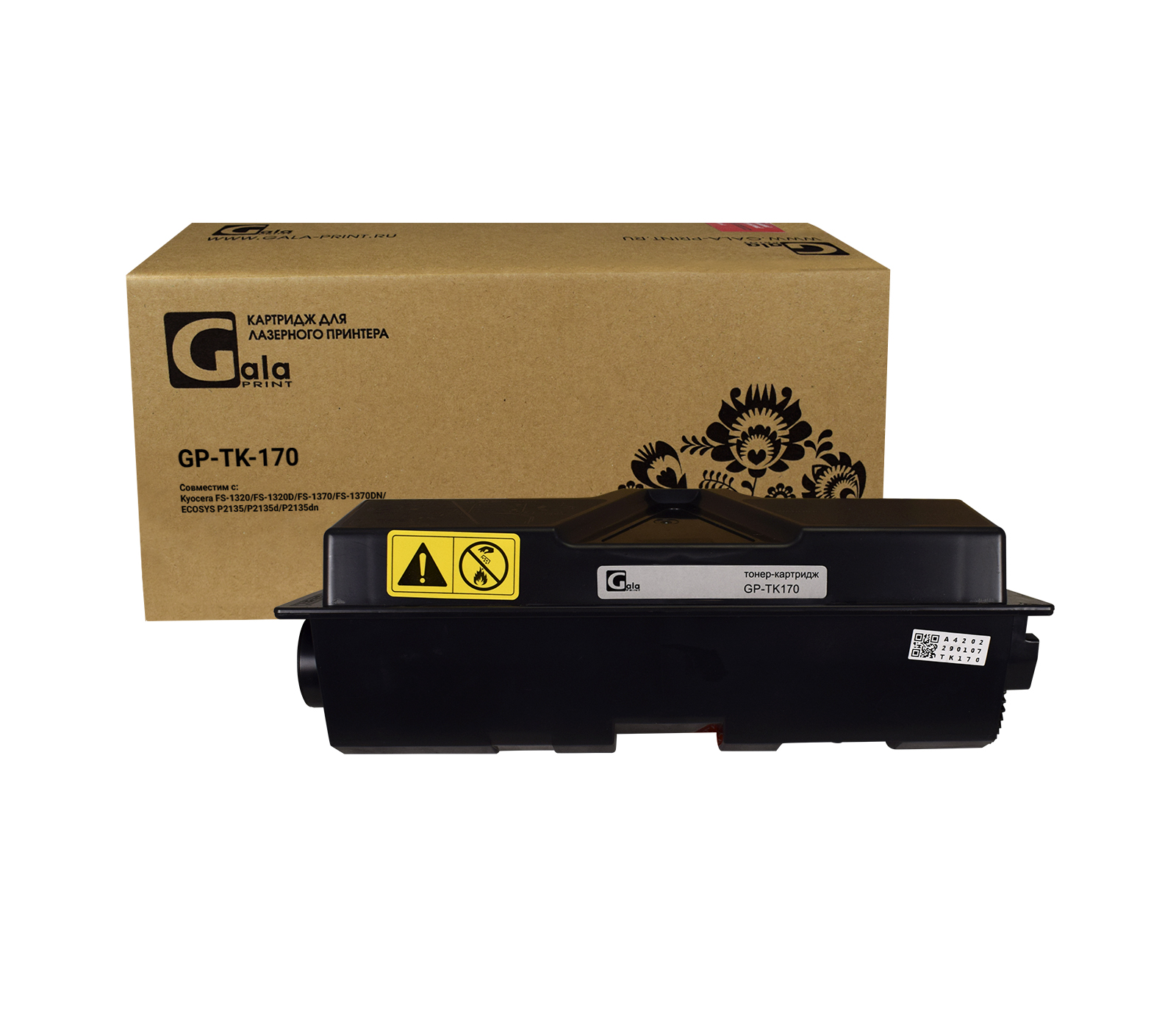 Тонер-кит GP-TK-170 для принтеров Kyocera Mita P2135/FS-1320D/1370DN 7200 копий GalaPrint