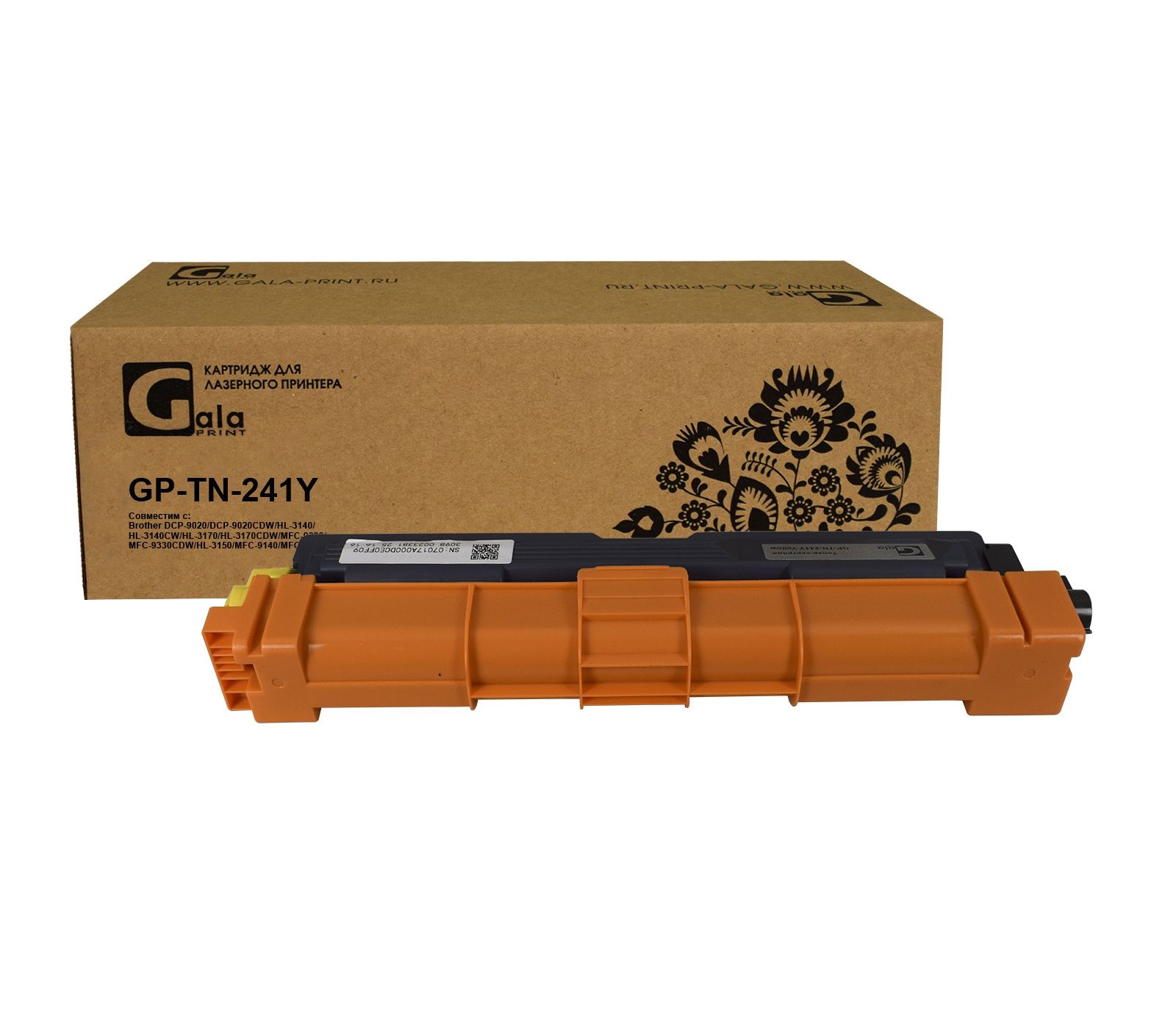 Картридж GP-TN-241Y для принтеров Brother DCP-9020/DCP-9020CDW/HL-3140/HL-3140CW/HL-3170/HL-3170CDW/MFC-9330/MFC-9330CDW/HL-3150/MFC-9140/MFC-9340 Yellow 1400 копий GalaPrint