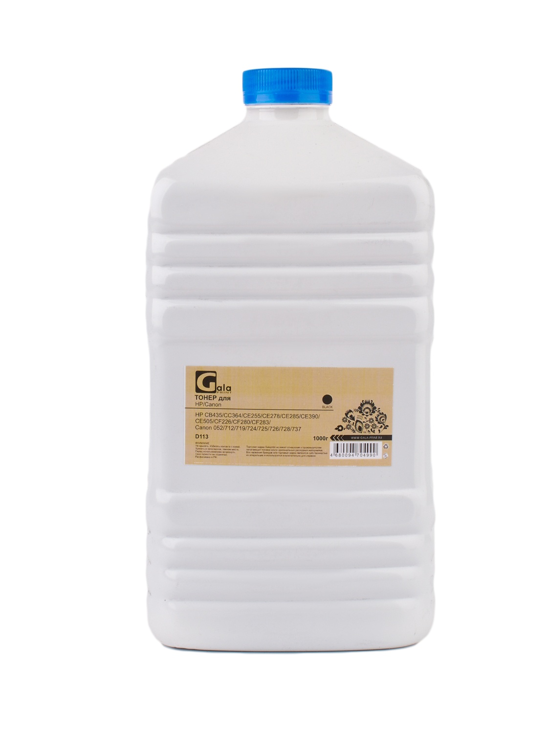 Тонер GP-CB435/CC364/CE255/CE278/CE285/CE390/CE505/CF226/CF280/CF28 для принтеров HP  1000гр (D113) PET Фас РФ GalaPrint
