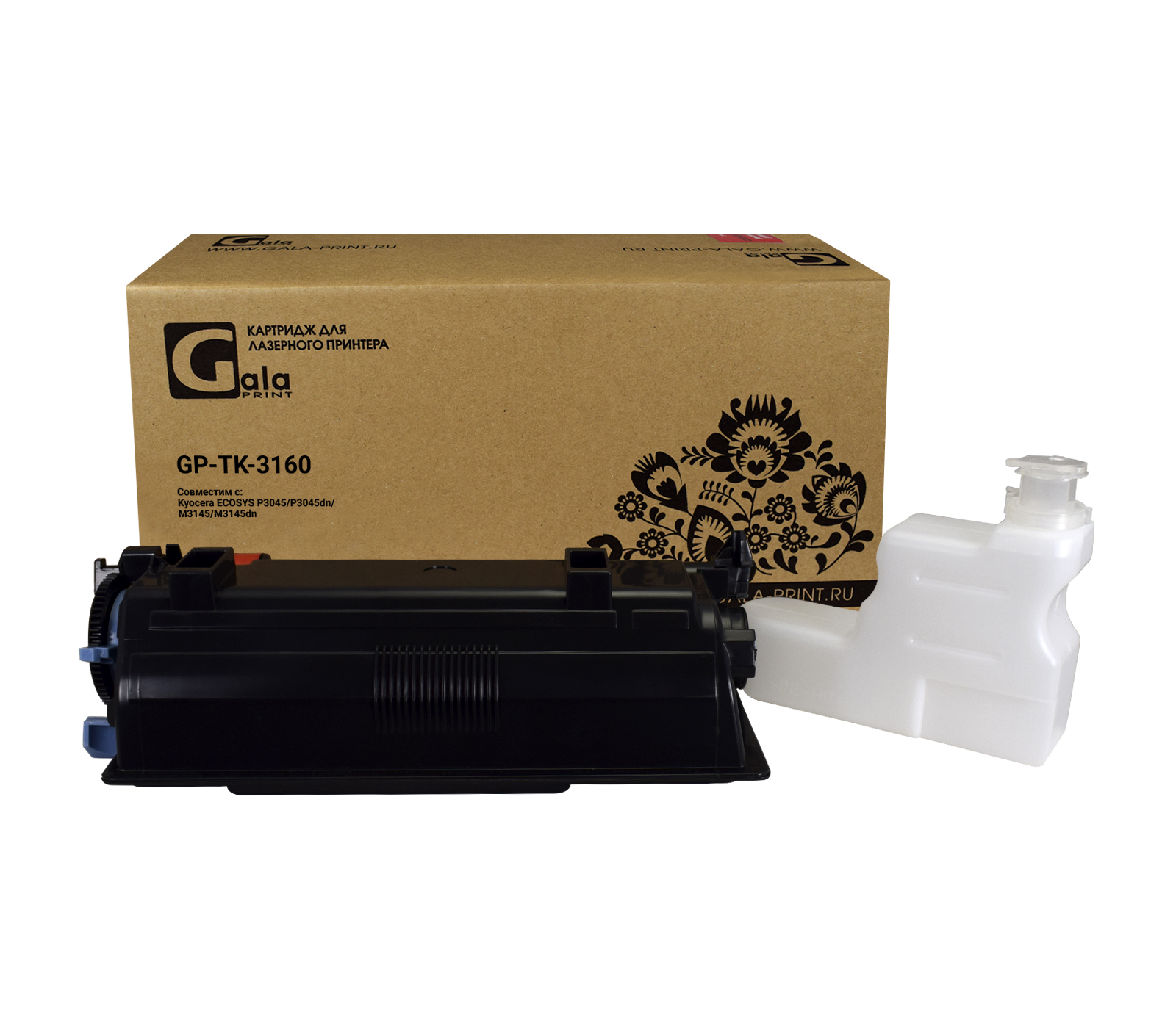 Тонер-кит GP-TK-3160 для принтеров Kyocera Ecosys P3045dn 12500 копий GalaPrint