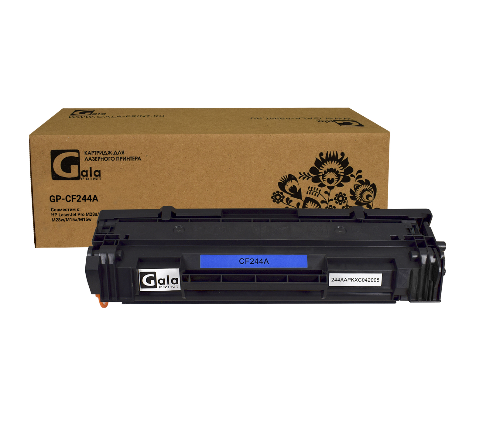 Картридж GP-CF244A (№44A) для принтеров HP LaserJet Pro M28a/M28w/M15a/M15w 1000 копий GalaPrint