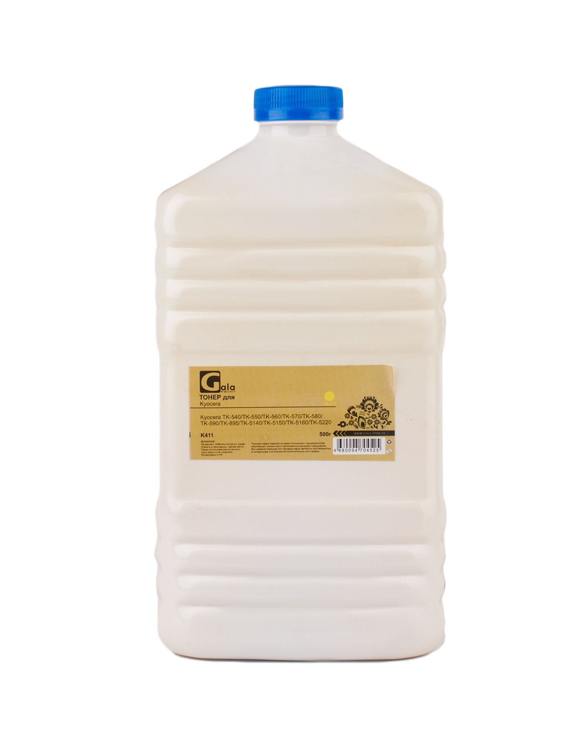 Тонер Kyocera TK-540/550/560/570/580/590/895/5140/5150/5160/5220 Yellow 500гр (K411) PET Фас РФ GP